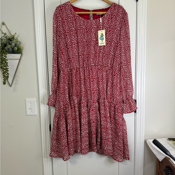 Nemidor Tiered Print Dress, NWT - Picture 5 of 8